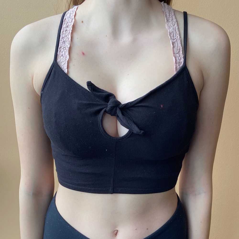 Black crop top